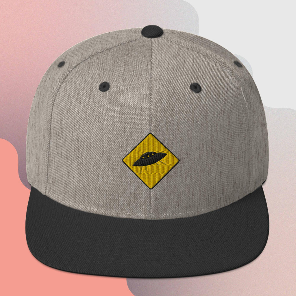 UFO crossing snapback hat